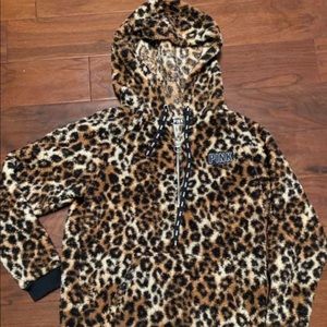 Pink Cheetah Sherpa Pullover